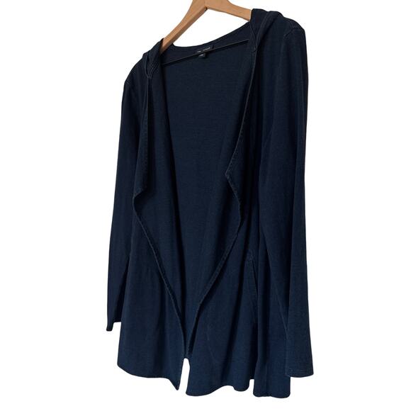 Pure Jill Indigo Wrap Hooded Cardigan indigo Women’s Petite XL - Picture 5 of 13